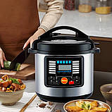 Мультиварка скороварка Hoffmans HM-719 з дисплеєм на 14 програм електрична 8л для дому 1600 Вт, фото 2