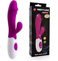 Вибратор мастурбатор женский 30 режимов вибрации Pretty Love Snappy со стимулятором клитора