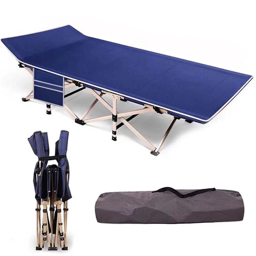 Розкладне ліжко з матрацом 190x71x35 см, розкладачка туристична + чохол