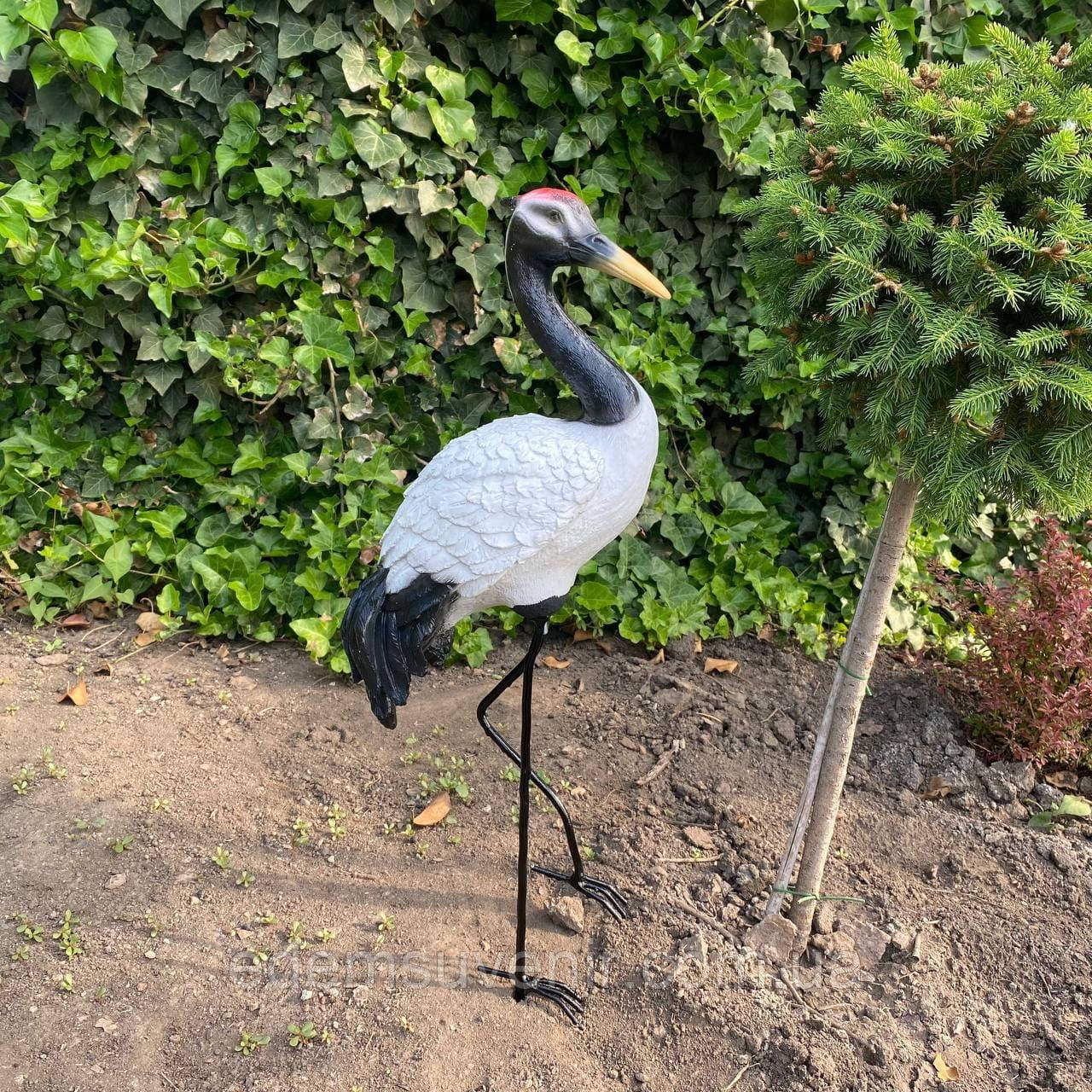 Садова фігура Журавель на металевих лапах №7