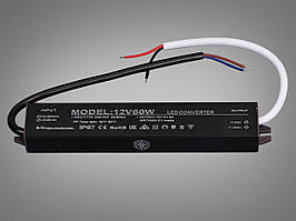 Ультратонкий блок живлення для LED стрічки Diasha 12V 60W IP67 5А