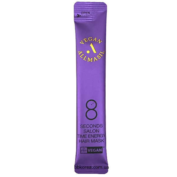 Поживна маска для волосся AllMasil Vegan 8 Seconds Salon Time Energy Mask, 8 мл, фото 1