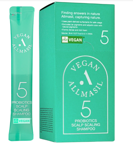 Пробник шампуню для глибокого очищення шкіри голови Allmasil 5 Probiotics Scalp Scaling Shampoo,8ml, фото 1