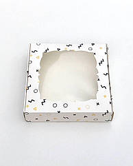 Коробка для пряників із віконцем 20*20 см Орнамент