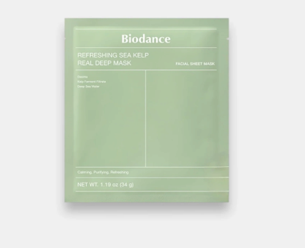 Заспокійлива гідрогелева маска Biodance Refreshing Sea Kelp Real Deep Mask, фото 1
