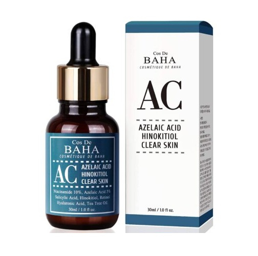 Інтенсивна сироватка для обличчя проти акне Cos De BAHA AC Azelaic Acid Hinokitiol Clear Skin Serum (AC) 30 ml, фото 1