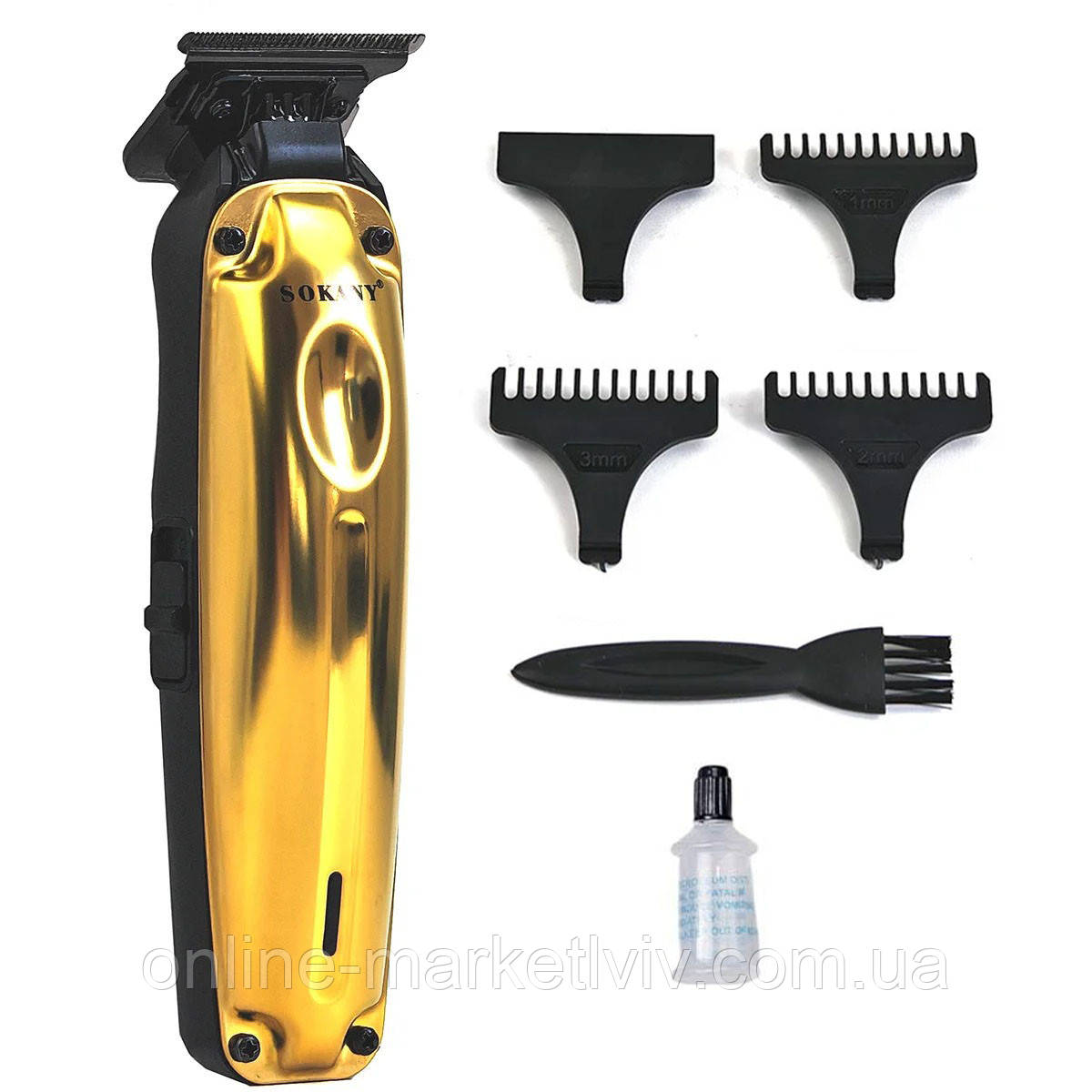 Бездротова машинка для стрижки волосся, USB, SK-16050, Золотий / Акумуляторний тример / Тример для стрижки, фото 1