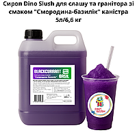 Сироп Dino Slush для слашу та гранітора зі смаком "Смородина-базилік" каністра 5л/6,6 кг