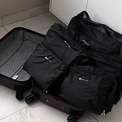 Набір ORGANIZE  з 5 нейлонових сумок для речей у валізу (чорний)