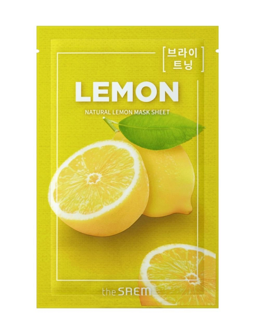 Тканинна маска для обличчя з лимоном The Saem Natural Lemon Mask Sheet, фото 1