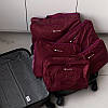 Набір з 5 нейлонових сумок для речей у валізу (бордо), фото 2
