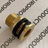 Конектор латунний 1/2" різьбовий для врізки в ємність врізка в бак 1/2