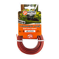 Жилка для тримера "Квадрат з кордом" 2 мм Polax 15 м (70-079)