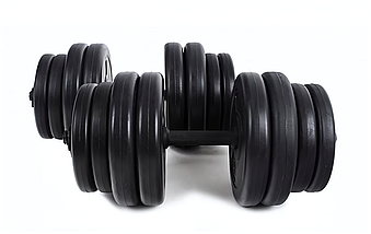 Гантелі розбірні композитні домашні гантелі пластикові для тренувань RN Sport Dumbbells ABS 2 шт по 16 кг, фото 2