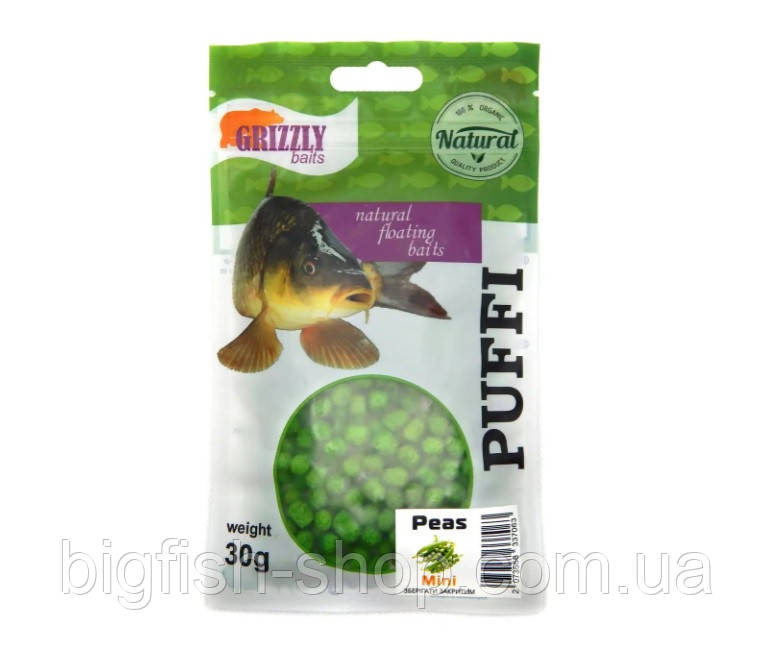 Повітряне тісто Grizzly Puffi Горох (30 гр.)