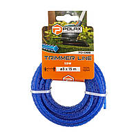 Жилка для тримера "Пила" 3 мм Polax 15 м (70-088)