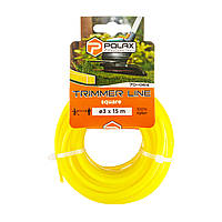 Жилка для тримера "Квадрат" 3 мм Polax 15 м (70-064)