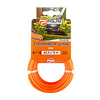 Жилка для тримера "Зірка" 2,4 мм Polax 15 м (70-072)