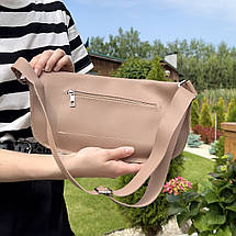 Жіноча сумка "Модель №56 міні" з натуральної шкіри колір Мокко, фото 2