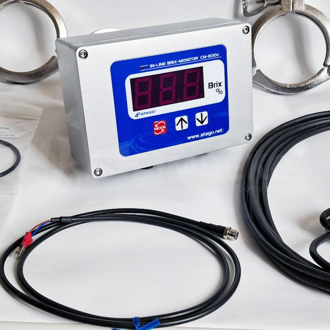 Промисловий проточний рефрактометр ATAGO CM-800 alpha, 0-80% Brix, ±0,1%, АТК 5-100°C, CIP/SIP миття, IP64, фото 1