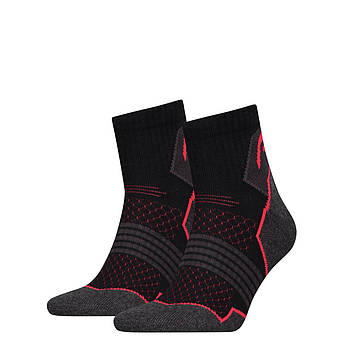 Носки Head Hiking Quarter Unisex 2-pack black/red