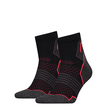 Носки Head Hiking Quarter Unisex 2-pack black/red