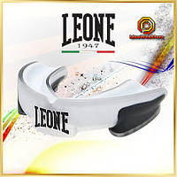 Капа боксерська Leone 1947 Top Guard PD513, доросла (11+), однощелепна, термоформована, з гелевим шаром Nextfit, біла, з футляром