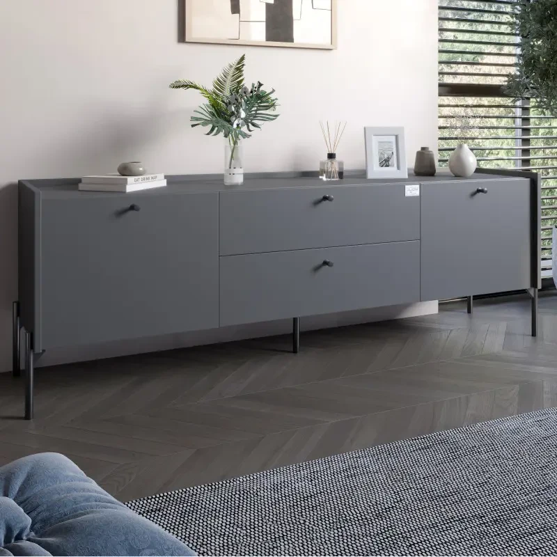 Велика тумба під телевізор LION "Wood" 1600х400х550 мм ТБ тумба