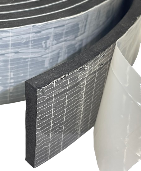 EPDM Стрічка одностороння ущільнююча EPDM (синтетичний каучук) з УФЗ клейовий шар 15мм х 10мм х 5м чорна 120 кг/м3, фото 1