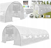 Теплиця,парник  армована плівкова Bass Polska 6×3×2 м (18 м²) біла