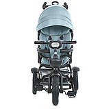 Дитячий триколісний велосипед-коляска з батьківською ручкою El Camino ME 1193 MODENA Cloud Blue, фото 7