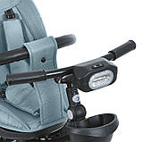 Дитячий триколісний велосипед-коляска з батьківською ручкою El Camino ME 1193 MODENA Cloud Blue, фото 9