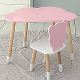 Дитячий стіл хмаринка 46х70х40, столик трюмо для дівчаток, рожевий, фото 7