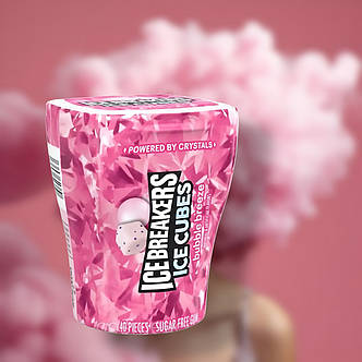 Жувальна гумка "Жвачка" ICE BREAKERS ICE CUBES Bubble Breeze Sugar Free Chewing Gum 40, фото 1