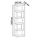 Вертикальний книжковий стелаж з 5 осередками Підлогова полиця для папок та книг з Ламінованого ДСП, фото 10