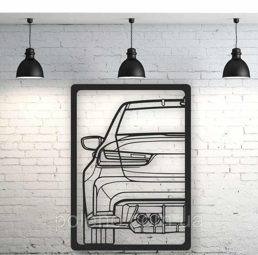 Декоративное панно БМВ, картина авто BMW задняя часть