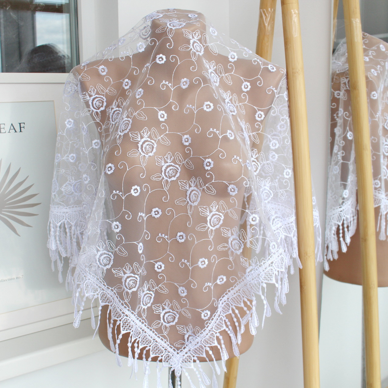 Хустка біла ажурна 232002, фото 1