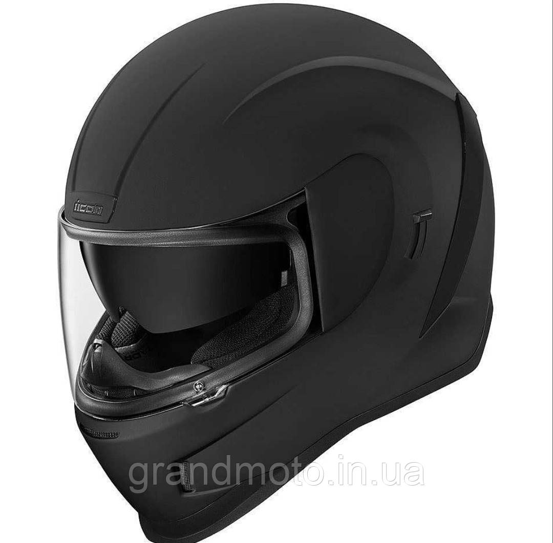 Мотошолом інтеграл Icon AIRFORM Solid Matte Black чорний матовий Розмір M, фото 1