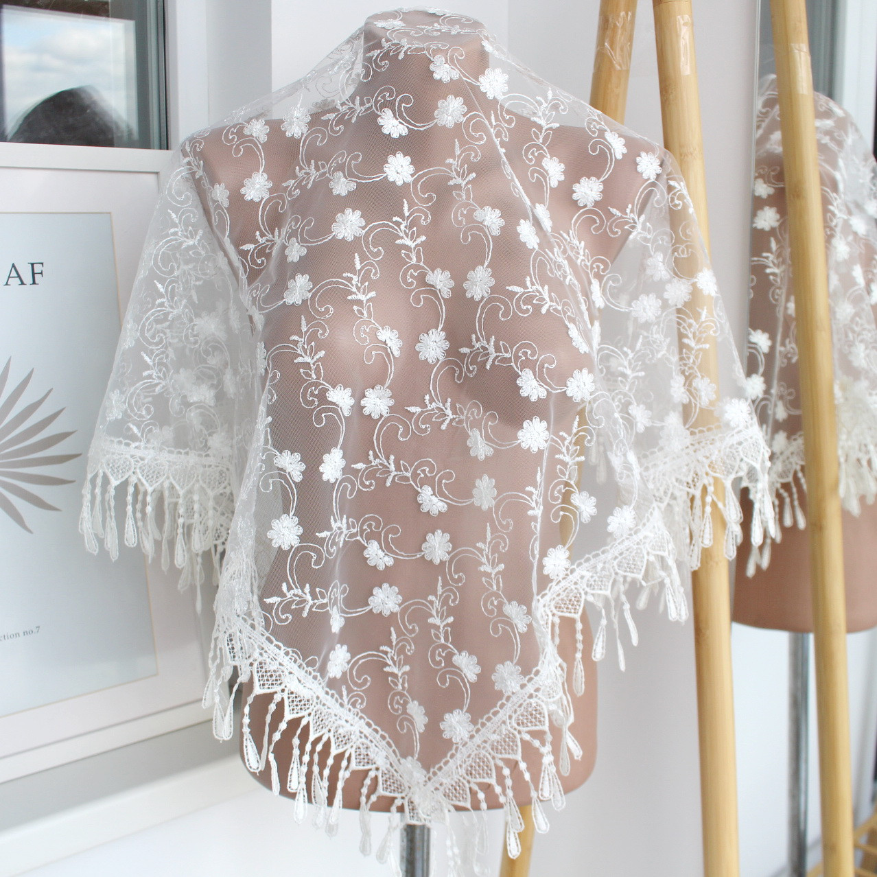 Хустка айворі ажурна 231005, фото 1