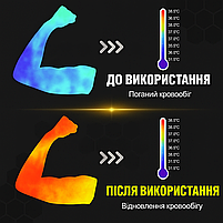 Компресійний налокітник чорний для спорту та тренувань, еластичний бандаж фіксатор на лікоть з дихаючої тканини, фото 5