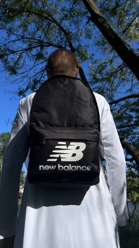 Чорний рюкзак із верхньою ручкою та двома відділеннями New Balance