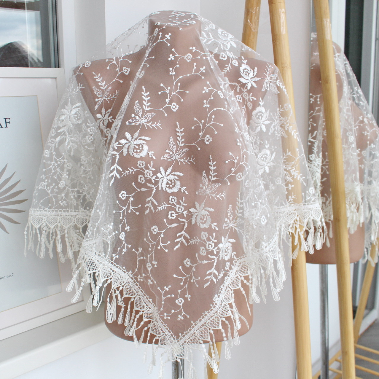 Хустка айворі ажурна 231007, фото 1