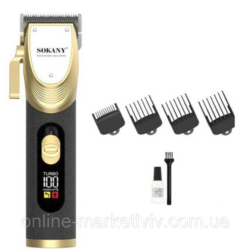 Акумуляторний тример для стрижки + 4 насадки, від USB, SK-LF-9983, Чорний / Машинка для стрижки волосся, фото 1