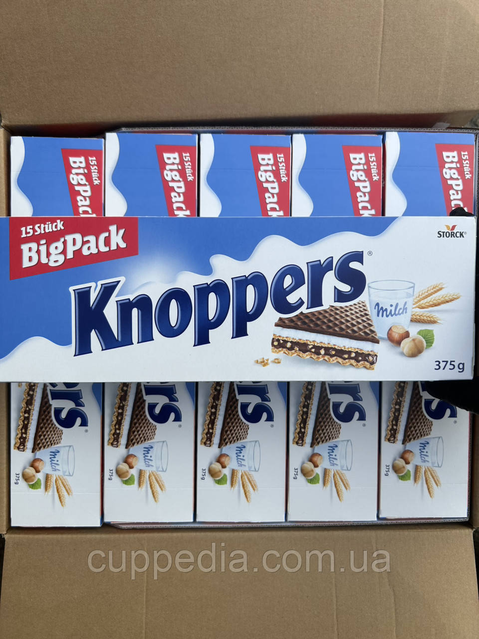 Вафлі Knoppers 375 грм ( 15x25 грм), фото 1