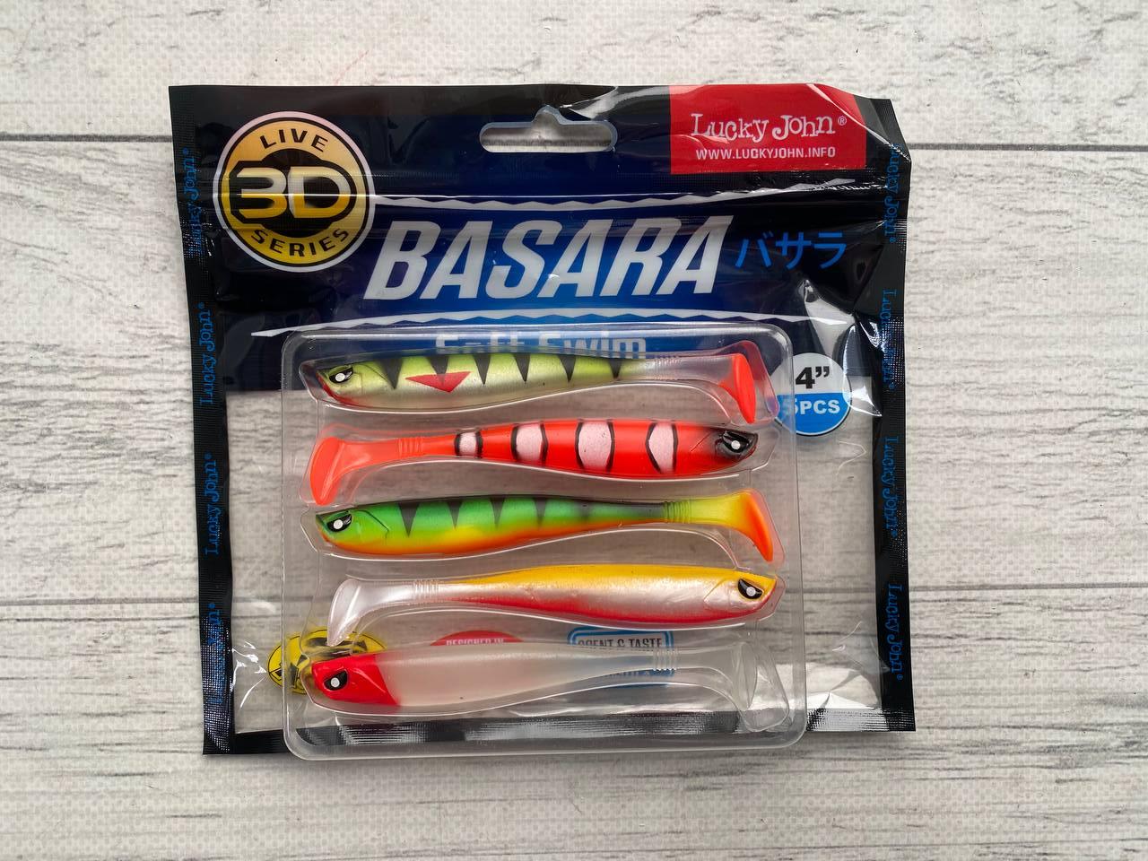 Силікон Basara Soft Swim 3D 4.0" / Набір 5шт різні кольори