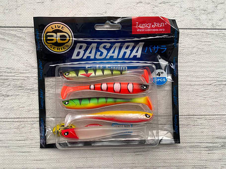 Силікон Basara Soft Swim 3D 4.0" / Набір 5шт різні кольори, фото 1