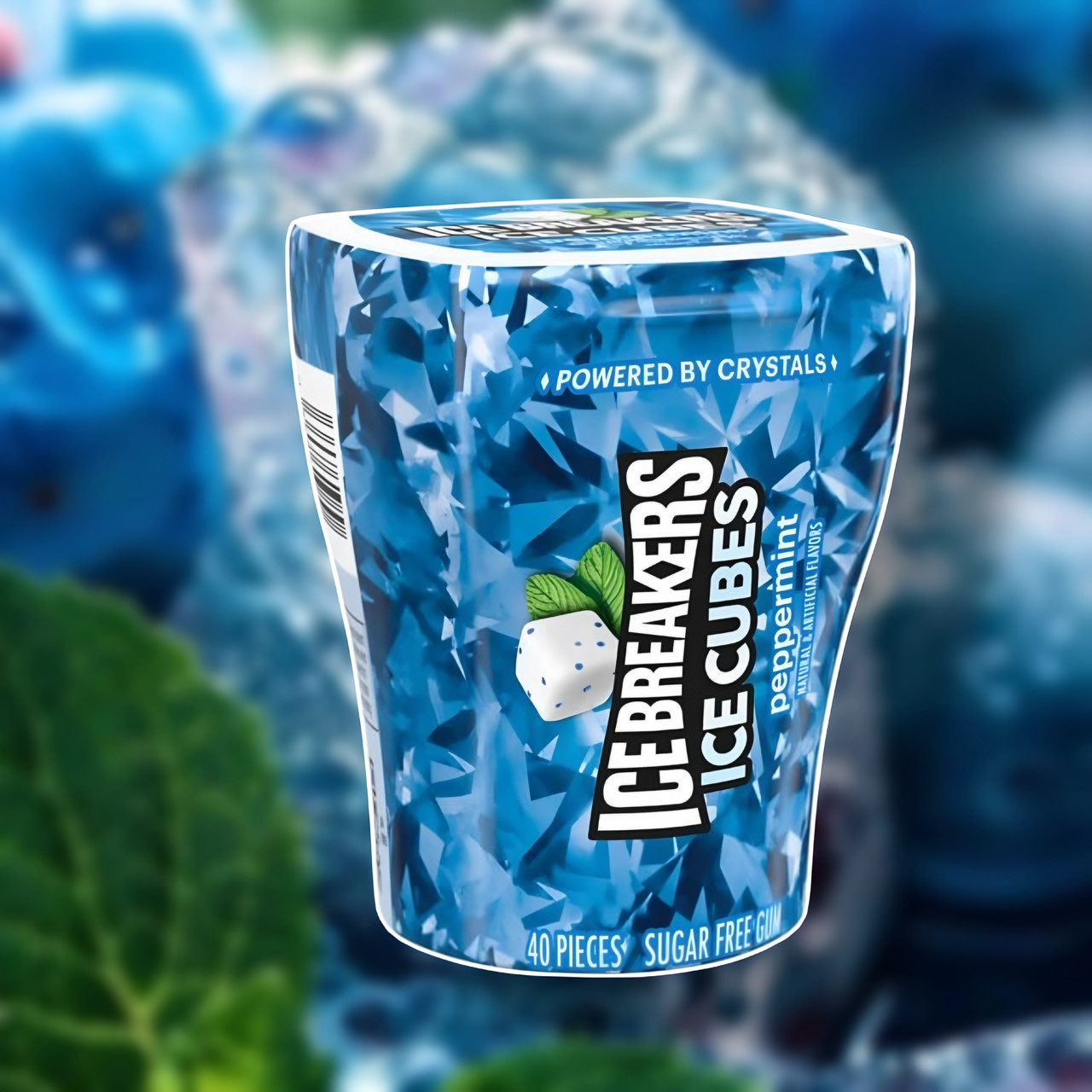 Жувальна гумка "Перцева М'ята" ICE BREAKERS ICE CUBES Pepermint Sugar Free Chewing Gum 40 шт.