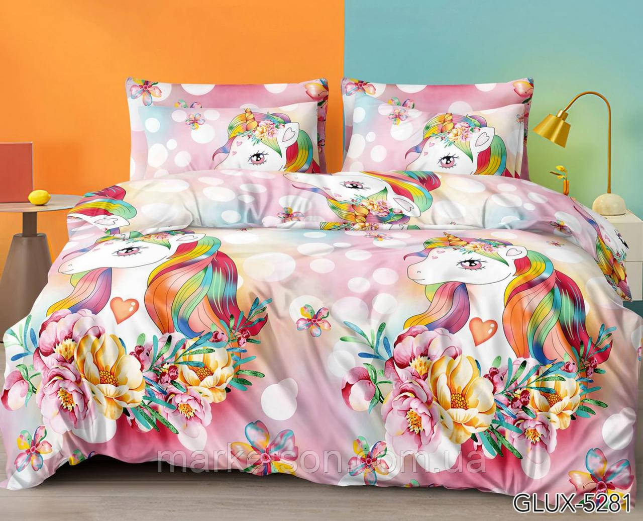 Дитяча полуторна постільна білизна Литл Поні