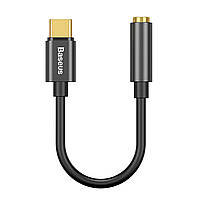 Кабель-перехiдник Baseus Type-C Male to 3.5mm Female Adapter L54 Black