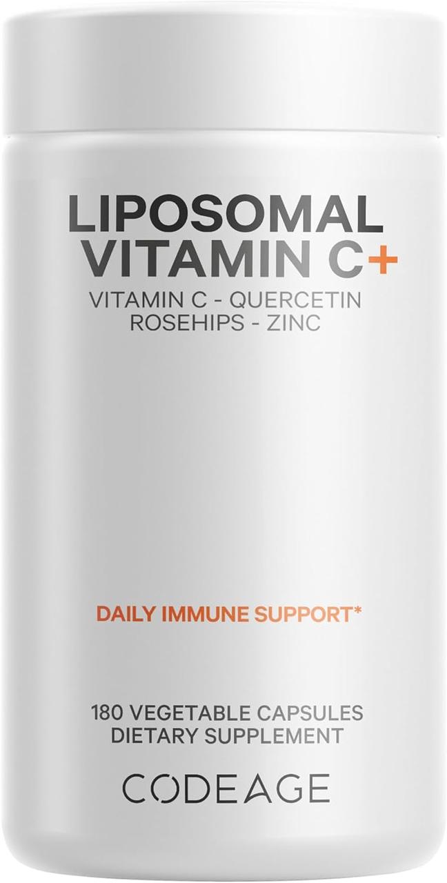 CodeAge Liposomal Vitamin C / Ліпосомальний вітамін C + цинк і біофлавоноїди 180 капсул